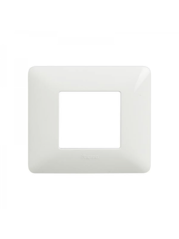 Placa alba 2M, Bticino cod AM4802BBN